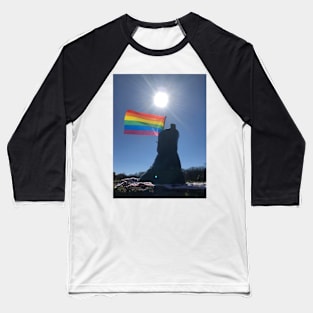 Pride Flag in Lesbian Boot Baseball T-Shirt